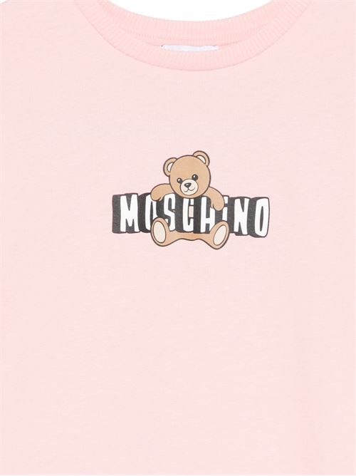 Abito bambina Moschino rosa con logo Teddy Bear MOSCHINO KID-TEEN | HDV0HLLCA1950209